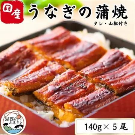 特撰浜名湖うなぎ蒲焼140g×5尾_魚介・海産物 うなぎ  ウナギ 鰻_【配送不可地域：離島】【1497502】