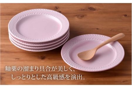 【波佐見焼】ローズマリー(ピンク)5.5寸 プレート 5枚セット 食器 皿 【福田陶器店】 [PA193]  波佐見焼