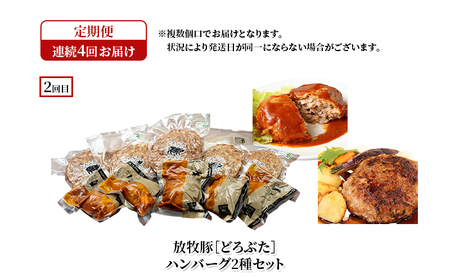 定期便 全4回 どろぶた 堪能食べ比べセット ブランド放牧豚 豚肉