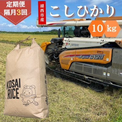 
                  ＜2ヵ月毎定期便＞静岡県湖西市産　こしひかり10kg全3回【4089026】
                