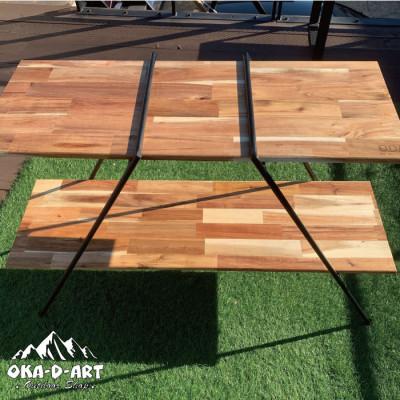 ふるさと納税 岡崎市 oka-d-art (ロゴレーザー刻印入り) アウトドア アイアンラック 2段タイプ |  | 01