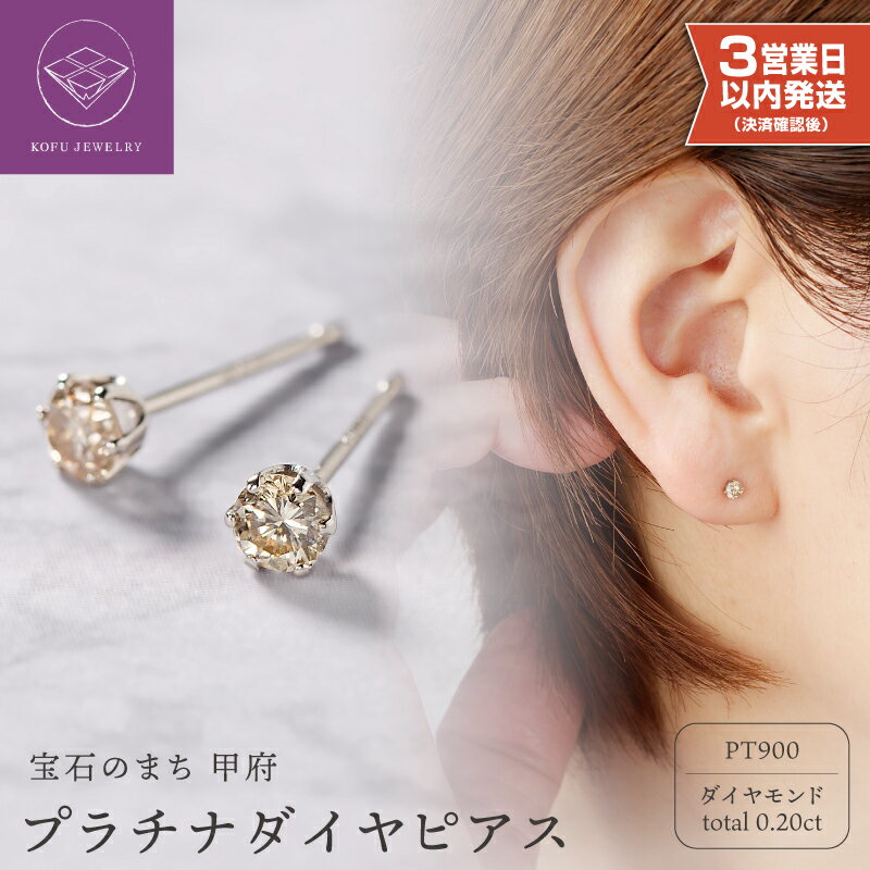 ピアス ダイヤモンド レディース ジュエリー シンプル 定番 レディース アクセサリー 0.2カラット プラチナ Wロック キャッチ スタッドピアス ギフト プレゼント ジュエリーケース付 鑑別書付 保証書付