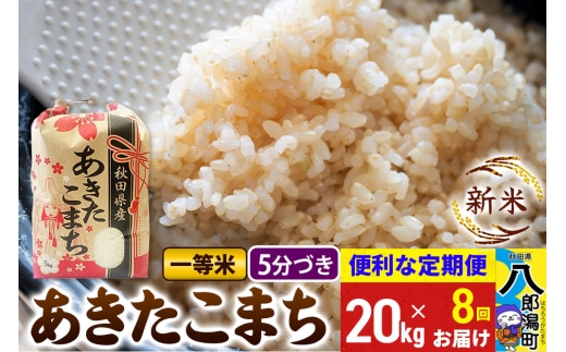《新米》《定期便8ヶ月》あきたこまち 一等米 20kg【5分づき】 令和8年産 秋田県産 こまちライン [新米 こまちライン あきたこまち ブランド米 お米 白米 精米 無洗米 米どころ 秋田 秋田県産]
