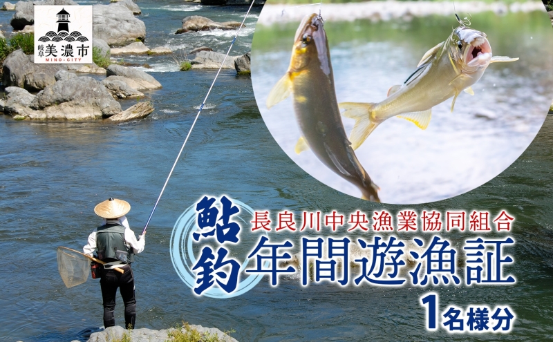 【長良川中央漁業協同組合】 鮎釣り 年間遊漁証 鮎 アユ あゆ 魚 釣り 遊漁証 川 解禁 初夏 秋 年間 友釣り 川魚 香魚 竿 さお 自然 豊か 塩焼き 家族 仲間 岐阜県 美濃市<br>