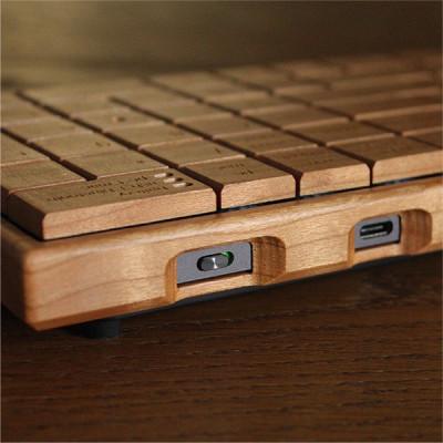 ふるさと納税 鯖江市 【Hacoa】無機質なパソコン周りに温もりをプラスする木製キーボード　チェリー |  | 03