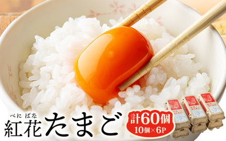 紅花たまご60個セット(川西町)_卵・乳製品 卵  たまご タマゴ 玉子_【1454718】