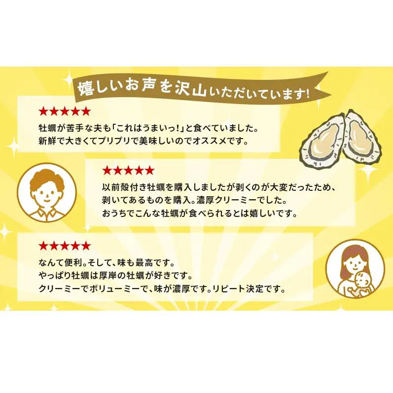 4ヵ月定期便 牡蠣むいちゃいました！500g×4ヶ月 計約2kg 生食用 マルえもん 牡蠣