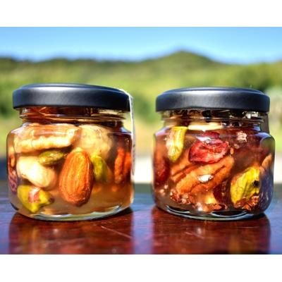 ふるさと納税 九度山町 ナッツの蜂蜜漬　峠プレミアム小瓶2種セット【萌(MOE)】【爛(RAN)】　 |  | 01