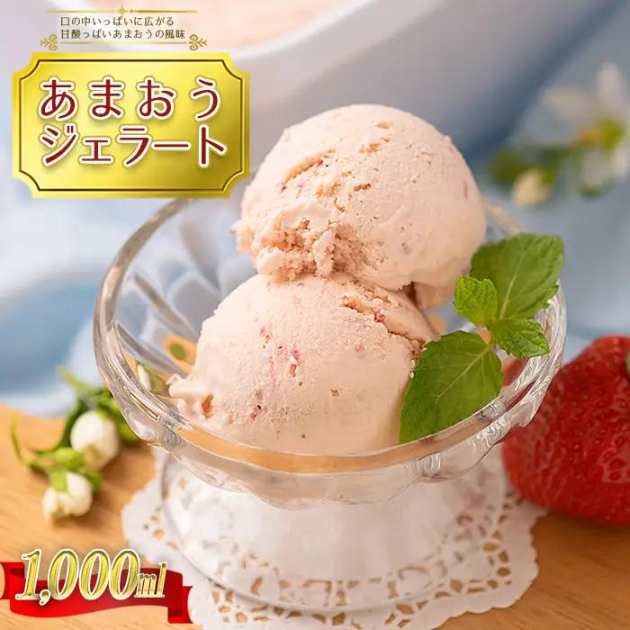こだわり!福岡産あまおうジェラート1000ml 3V11