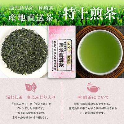 一番茶のみ使用!!【 特上煎茶 】  ( 100g×2本 )  枕崎産 大河内製茶 A3-218【1167083】