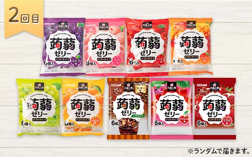 3か月連続お届け蒟蒻ゼリー定期便　201粒　ぷるるんサマー便 F21K-475