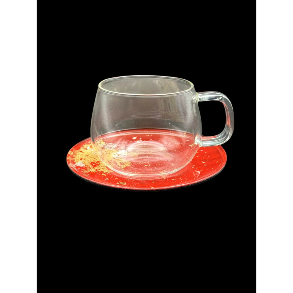 【ふるさと納税】カップ＆ソーサー 古代 金箔本朱 ［NF284］ | 食器 パーティ 漆器 工芸品 クラフト 民芸 人気 おすすめ 送料無料 ギフト プレゼント 贈り物