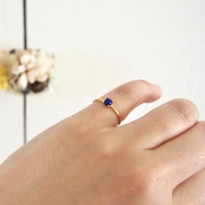 ふるさと納税 田原本町 11号　天然石ラピスラズリ　リング(Silver925 18KGP仕上げ)　指輪 |  | 01