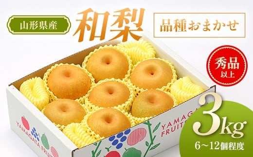 
                  【先行予約（令和8年発送）】 山形県産 山形の和梨 3kg 品種おまかせ FSY-2799
                
