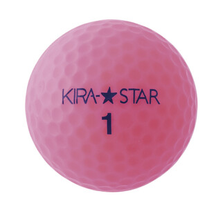 ゴルフボール  KIRA STAR 12球入 1ダース【カラー：4色×3セット（イエロー、オレンジ、ピンク、ライム）】 