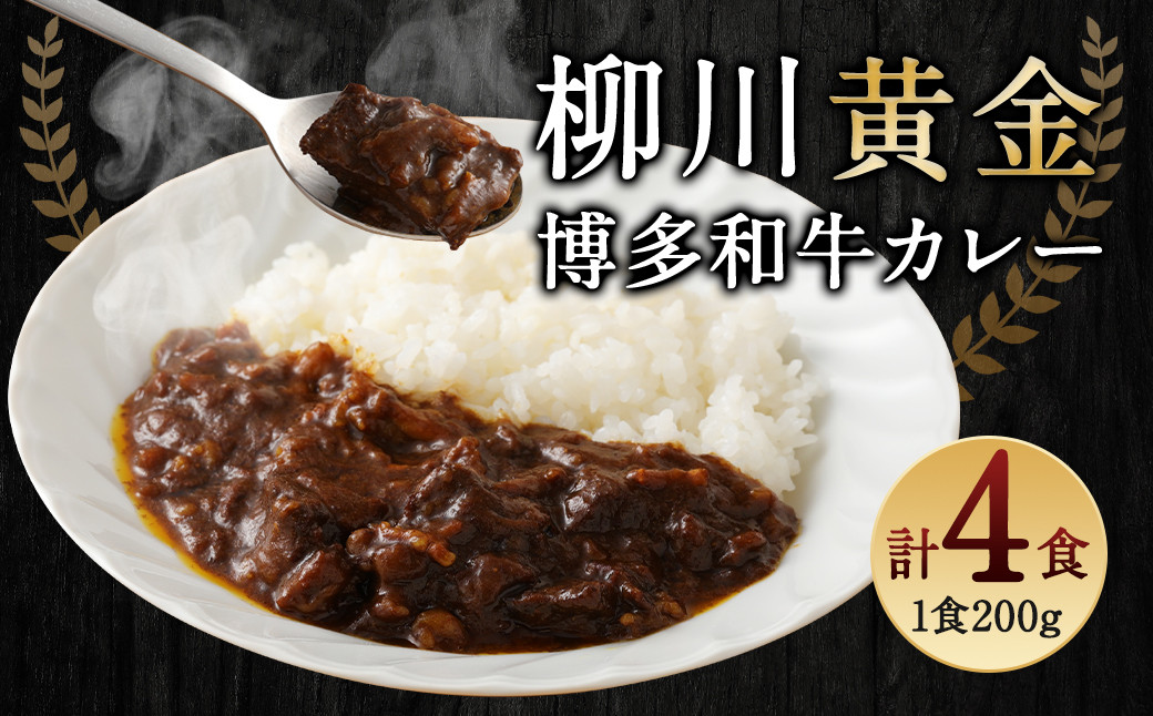 
柳川黄金博多和牛カレー 200g×4箱 合計4人前
