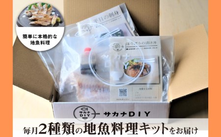 定期便 2回 鮮魚 刺身 煮魚 揚物 冷凍 真空 小分け サカナ DIY 料理 ミール キット 2人前 2種 2ヶ月 計 4食 下関 山口 CX204