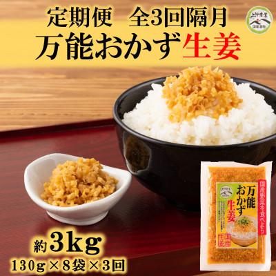 ふるさと納税 三股町 【2ヵ月毎定期便】万能おかず生姜 130g×8袋 (合計約3kg)【MI398】全3回