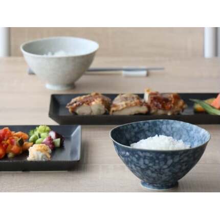 有田焼 グレーマットホワイト ルリマットホワイト ペア茶碗 お茶碗 夫婦茶碗 お茶碗 おしゃれ お茶碗 シンプル お茶碗 軽量 お茶碗 山忠 A14-110_イメージ3