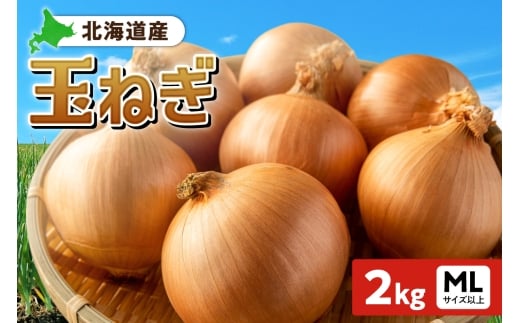 玉ねぎ 北海道産 2kg MLサイズ以上