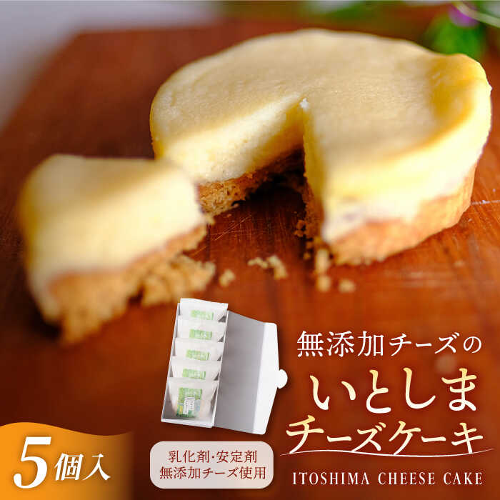【ふるさと納税】無添加チーズのいとしまチーズケーキ【5個入り】糸島市 / 糸島手造り工房 爽風 [ATA002] 9000円 9千円