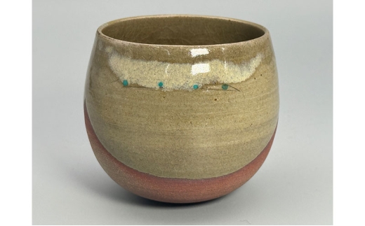 虫明焼 灰釉起き上がり器(黒井千左 作) 工芸品 インテリア 雑貨 日用品