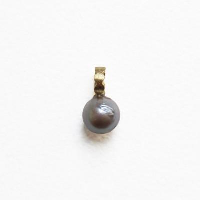 ふるさと納税 座間味村 kerama pearl × marumaru charm top / K18 T-28