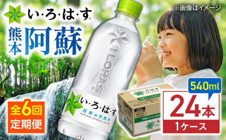 全6回定期便 い・ろ・は・す 天然水 540ml×24本(1ケース)  ペットボトル BHAO004 ペットボトル