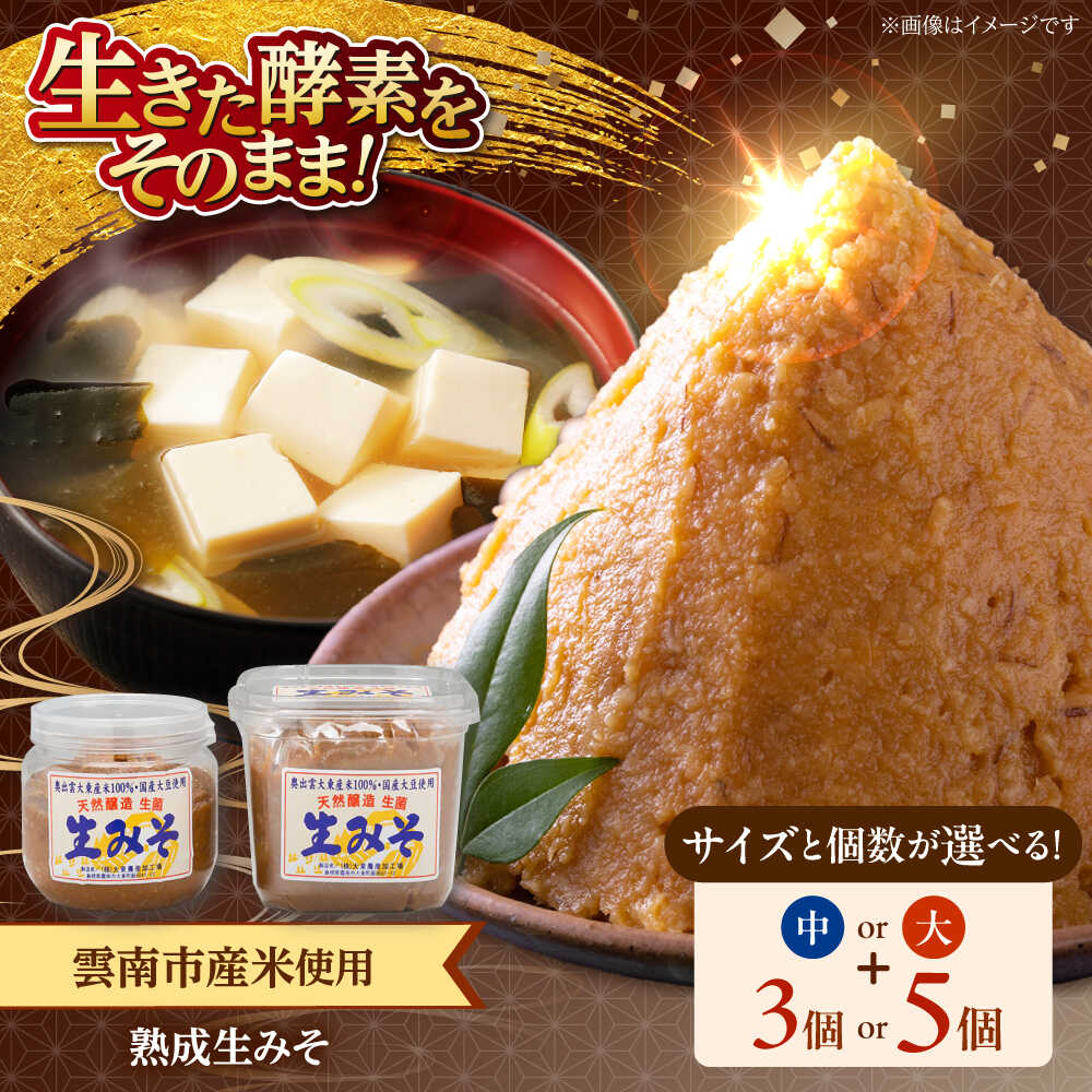 【ふるさと納税】【選べる容量】【雲南市産米使用】 熟成生みそ | 味噌 みそ 国産 生みそ 熟成みそ 味噌汁 みそ汁 セット 島根県雲南市/株式会社大東農産加工場[AIEG005]