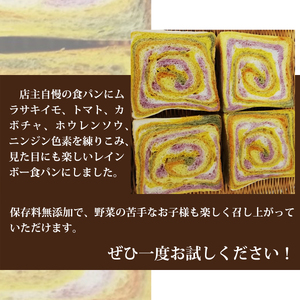 【定期便3ヶ月連続】 レインボー食パン レインボー食パン 3斤 定期便 3ヶ月 保存料 無添加 緑黄色野菜 食パン 冷凍パン お取り寄せ 朝食