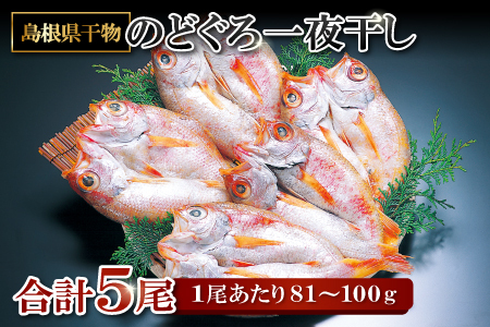 とろける旨さを堪能 のどぐろ一夜干し 5尾【1尾あたり81～100g のどぐろ干物 魚介類 魚 ノドグロ あかむつ アカムツ 新鮮 干物 個包装 小分け 真空パック 冷凍 贈答 ギフト プレゼント 父の日 母の日】