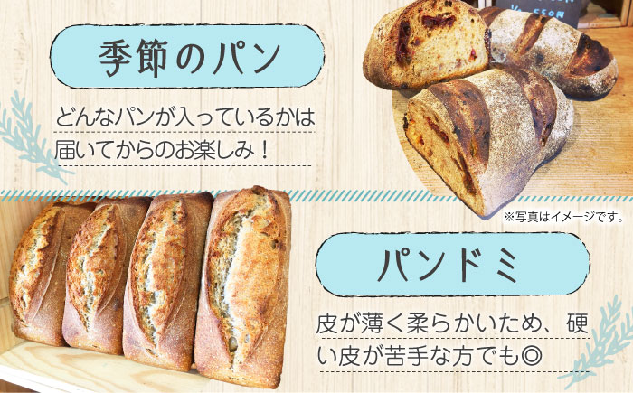 こだわりの石窯焼き！フランス式の石窯で焼き上げた！江田島のパン屋の季節のパンセット(2個)パン 江田島市/しまのぱん souda！ [XAQ003]