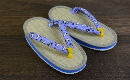 雪丸草履 子ども用 ブルー ファッション 靴 シューズ  6寸5分・19.5cm