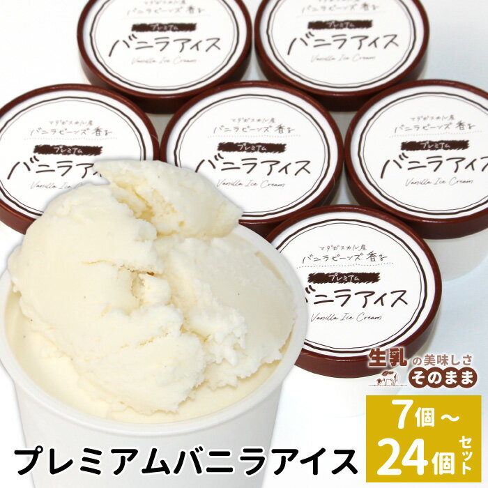 【ふるさと納税】《選べる個数》マダガスカル産 バニラビーンズ香る バニラアイスクリーム 7個 16個 24個 80ml 生乳 牛乳 ミルク スイーツ アイスクリーム バニラビーンズ プレミアム バニラアイス デザート
