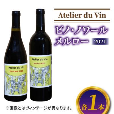 ふるさと納税 東御市 赤ワイン (ピノ・ノワール、メルロー)2021ヴィンテージセット、合計2本【アトリエデュヴァン】