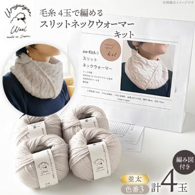 ふるさと納税 江南市 毛糸4玉で編めるスリットネックウォーマーキット 3番色