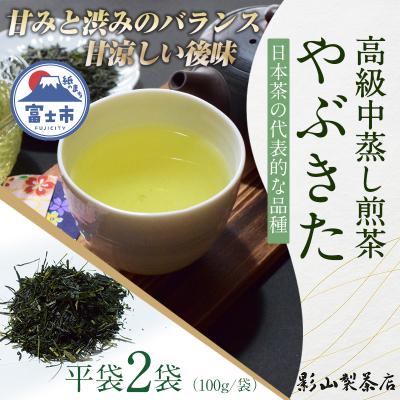 ふるさと納税 富士市 店主が贈り物に薦める逸品。一番摘み高級煎茶「やぶきた」 2袋セット [sf001-281]