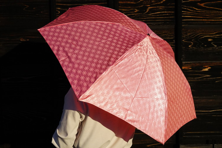 
雪華模様の折り畳み傘（サイズ55cm）カラー：ピンク | 傘 かさ 折りたたみ傘 55センチ 雨具 メンズ レディース 兼用 雪の結晶 ピンク おしゃれ かわいい 雨 梅雨 贈答 贈り物 プレゼント 父の日 母の日 お中元 お歳暮 御歳暮 茨城県 古河市 _BL04
