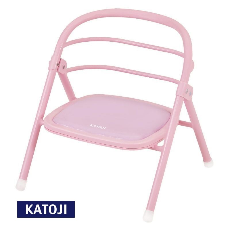 
            15-61_折りたたみパイプイス（ピンク）｜カトージ KATOJI ブランド 子育て 子ども 子供 椅子 コンパクト かわいい 豆イス 豆椅子 まめ椅子 小さい ピンク 桃 折りたたみ 折り畳み
          