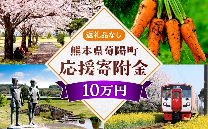 
            【応援寄附金】熊本県菊陽町 1口 10万円 返礼品なしのご寄附　【菊陽町】 [BHZZ005]
          