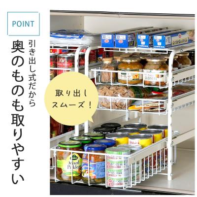 ふるさと納税 三条市 シンク下有効活用ラック 引き出し3段30 シンク下収納ラック 奥行40 引き出し 【044S037】 |  | 02
