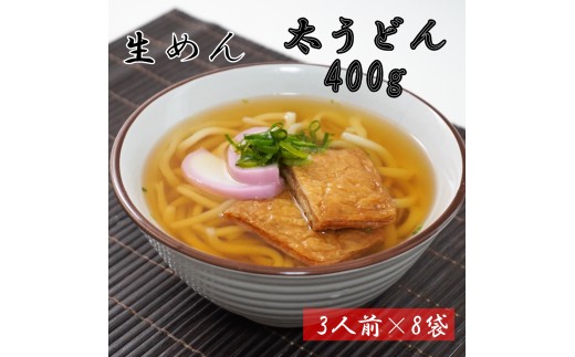 太うどん　生麺400ｇ（3人前）×8袋