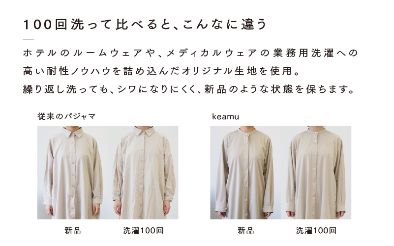 クルーネックチュニックシャツ 3色 2サイズ展開　ライトベージュ（XS-S）