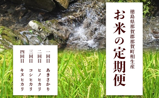 定期便4回　那賀町のお米バラエティ食べ比べ定期便 YS-7