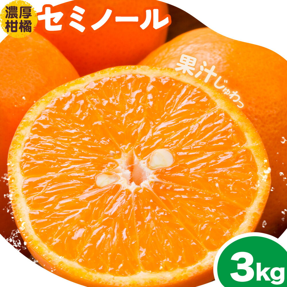 【先行予約】【ふるさと納税】和歌山県 有田産 セミノール 約3kg (サイズ混合 秀品) 厳選館 《4月中旬-5月下旬頃出荷》和歌山県 日高町 柑橘 オレンジ みかん 果物 フルーツ 青果 送料無料