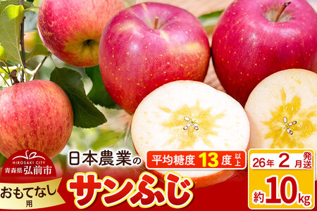 【26年2月発送】りんご 平均糖度13度以上！ サンふじ 約10kg おもてなし用 青森 果物 フルーツ 林檎 リンゴ くだもの