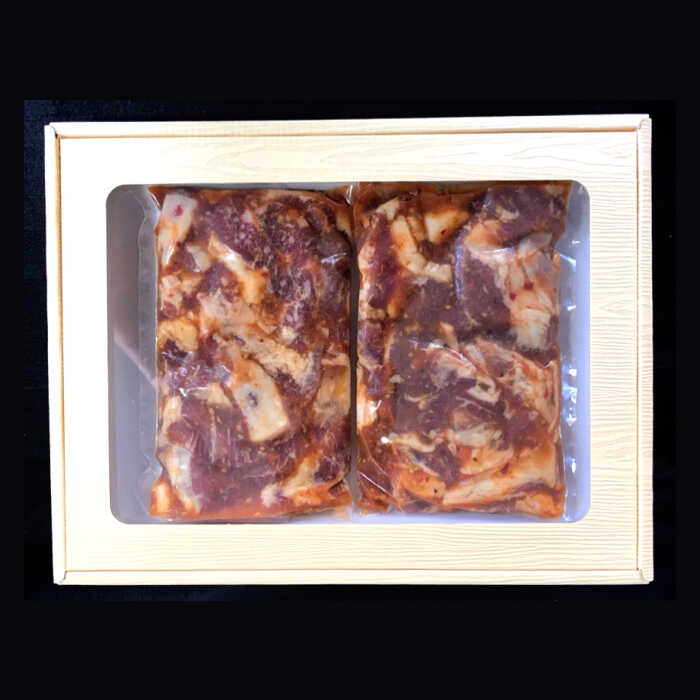 【6回定期便】雲仙もみじ豚 味付き 中おち カルビ スタミナ焼き 1200g  豚 豚肉  / 南島原市 / はなぶさ [SCN089]_イメージ4