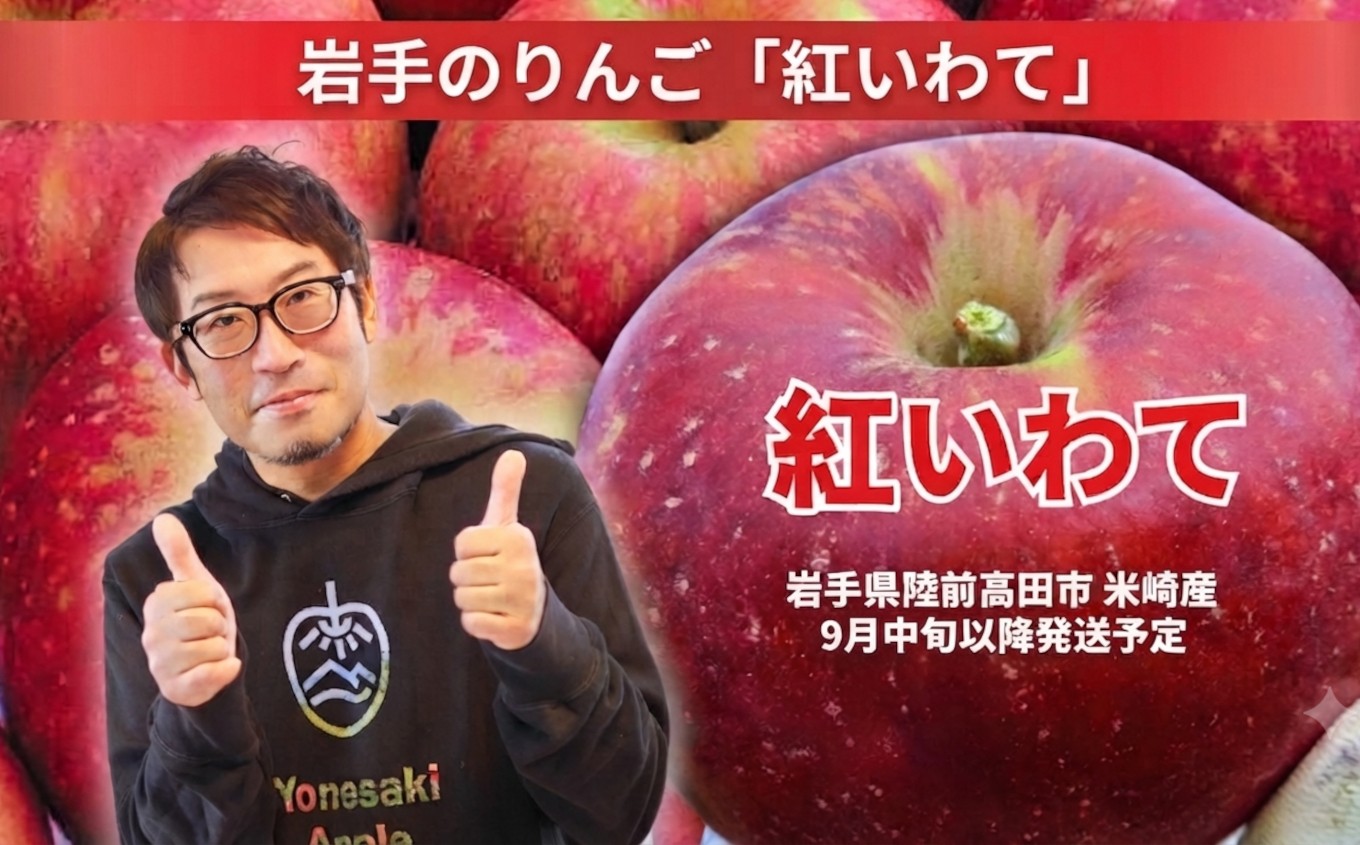 
                  【先行予約】 奇跡の果実 米崎りんご 紅いわて 選べる 3kg / 5kg 【 リンゴ 岩手県オリジナル品種 旬 新鮮 お届け 岩手 陸前高田 】
                