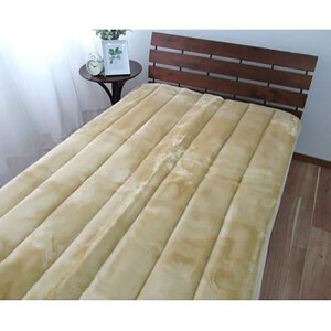 敷きパッド シングル 100×205 ベージュ 贅沢 リッチ ファー ボリューム 敷パッド ベッド パッド マット ベッドパッド シーツ 日本製 寝具 大阪府 岸和田市
