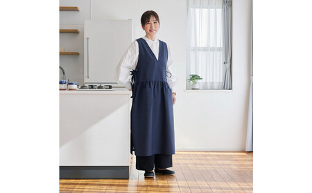 瀧本真奈美さんコラボワンピースエプロン（チャコールグレー）_1388200006_00